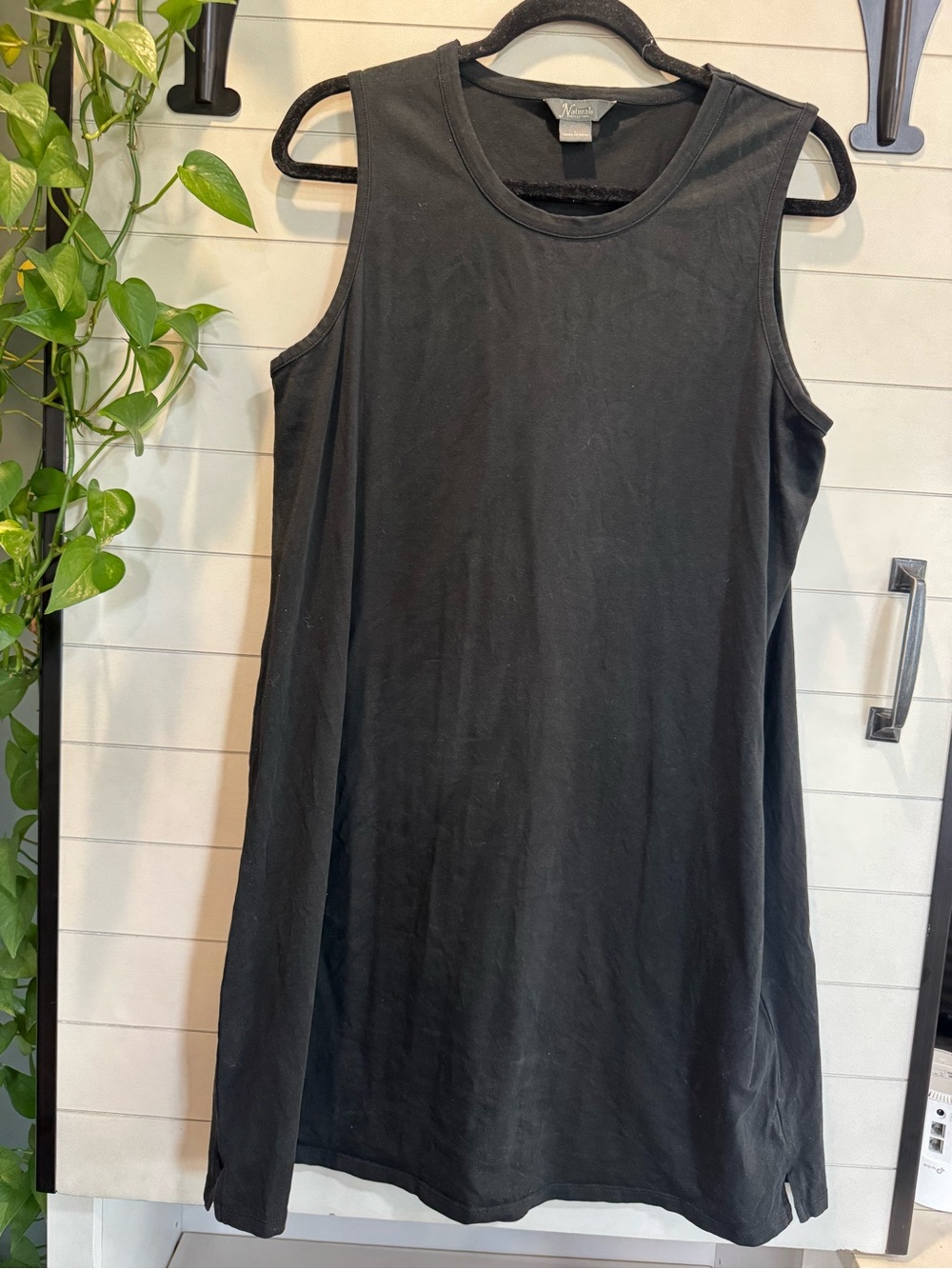Natural Reflections Black Sleeveless A-Line Dress